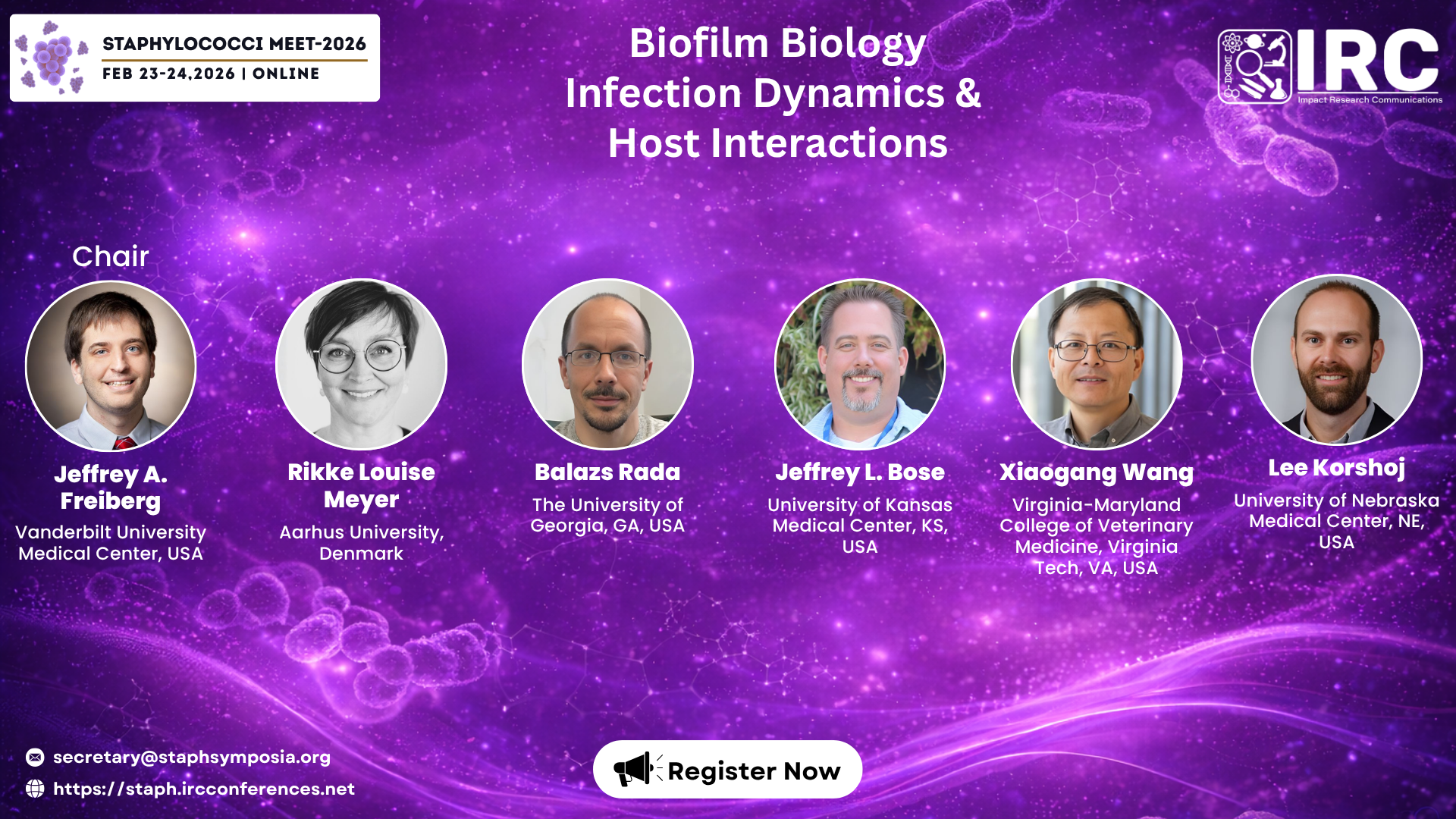 Biofilm Biology, Infection Dynamics & Host Interactions